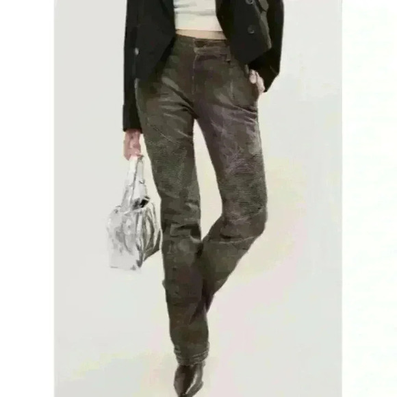 NWT Free People We the Free women Flare Jeans Size 25 Vector Moto Mid Rise Black - Picture 2 of 11